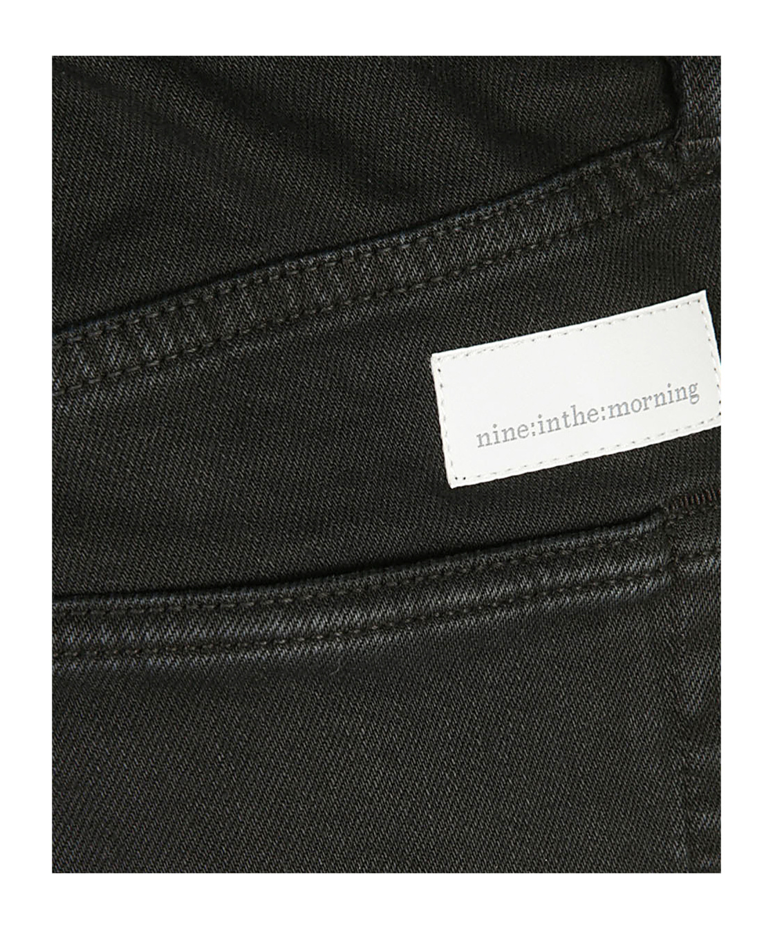 Nine In The Morning Classic Black Straight Leg Jeans In Black