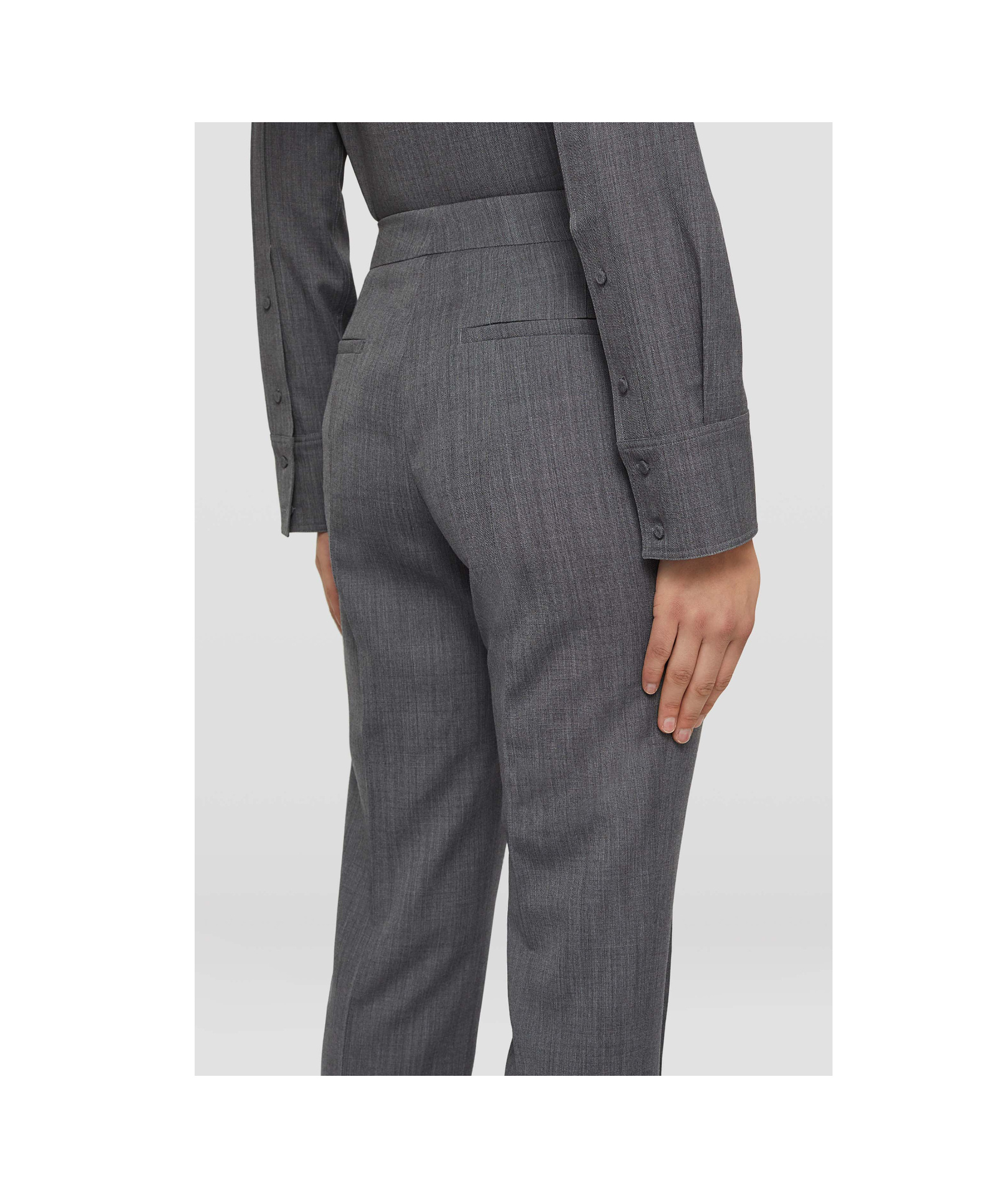 Jil Sander Gray Wool Trousers In Gray