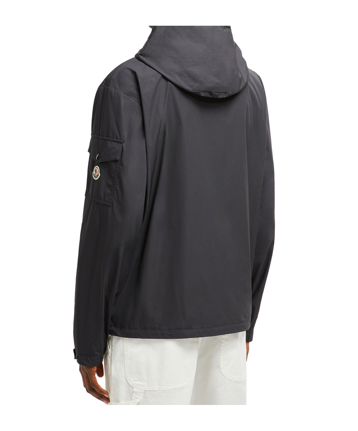 Moncler Hooded Casual Jacket In Black