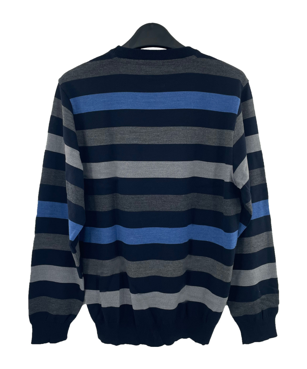 Paul & Shark Round-neck Striped Sweater In Black