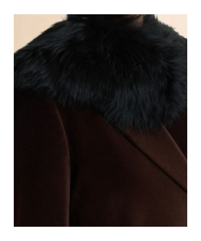Marni Shearling Leather-tie Collar In Black