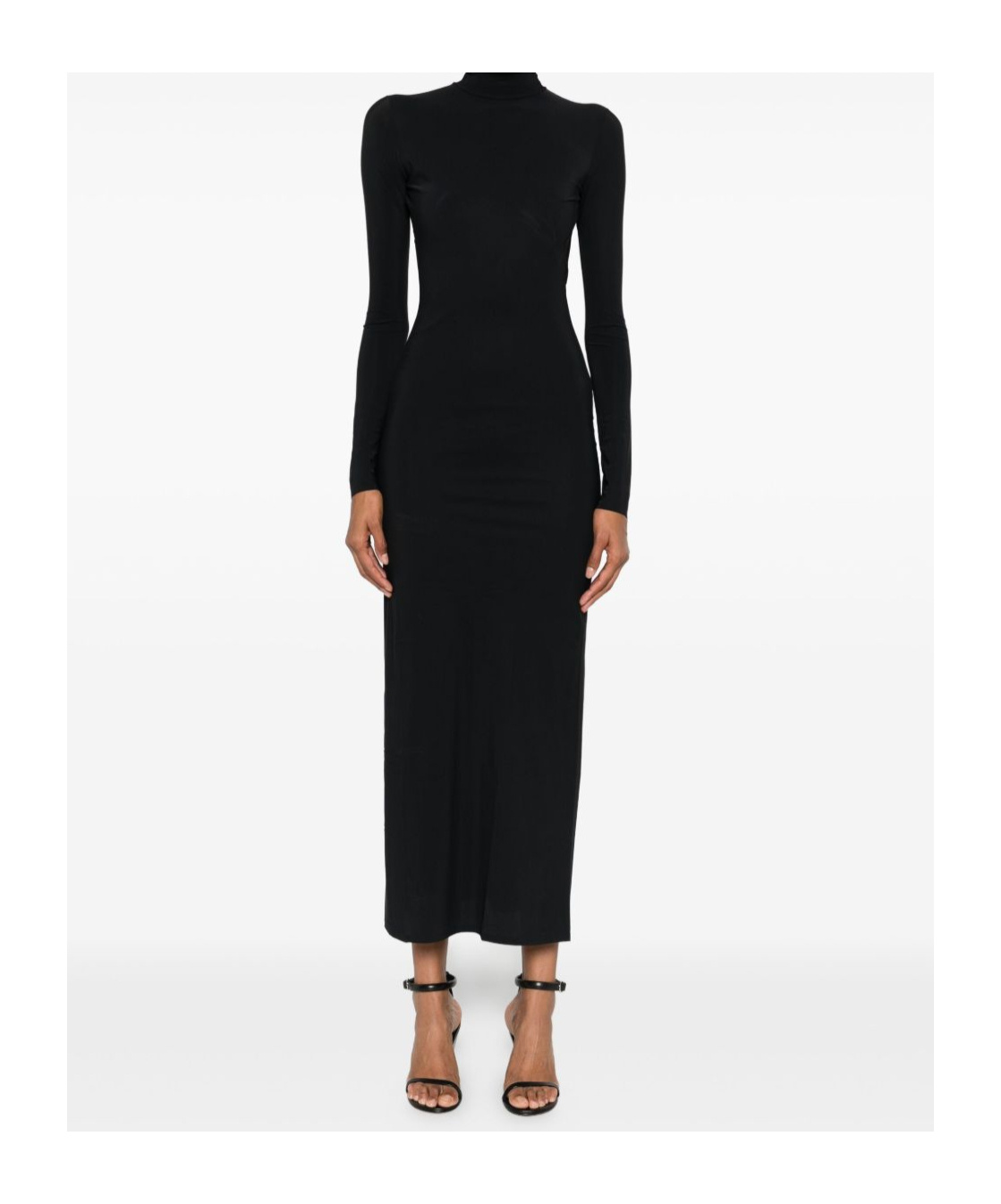 Amazuìn Maxi Dress With Open Back In Black