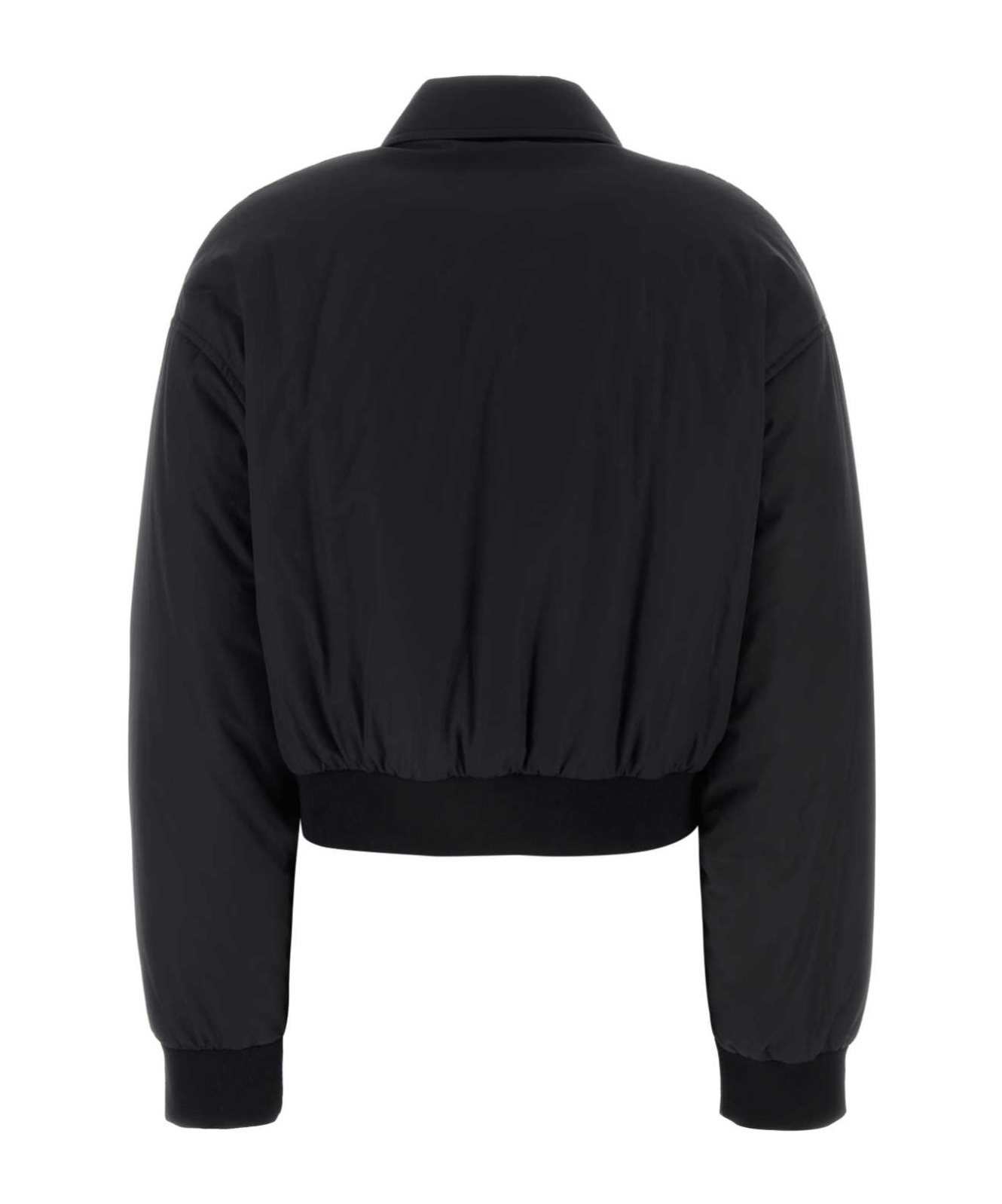 Miu Miu Technical Fabric Down Jacket In Black