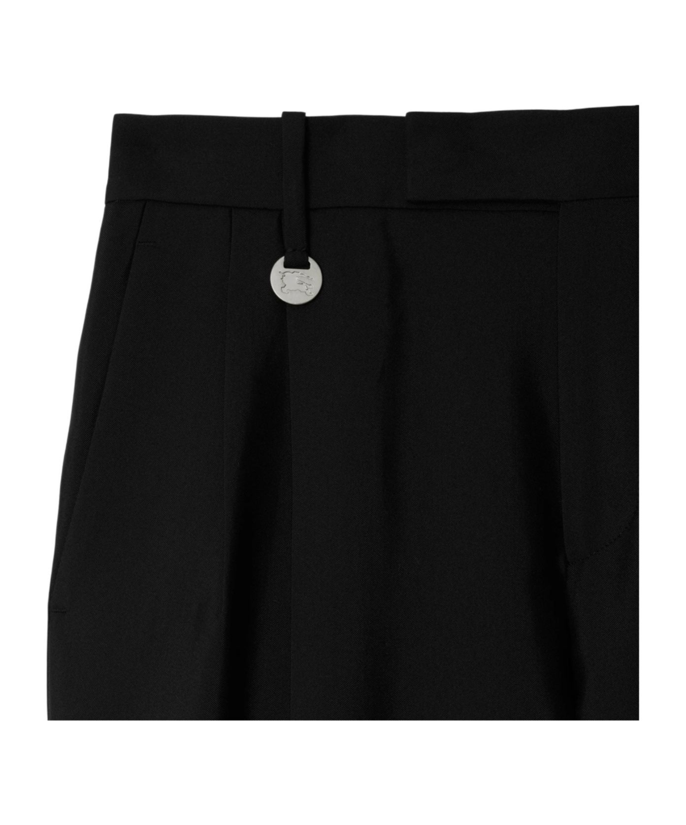 Shop Burberry Wool-silk Tailored Trousers In Black