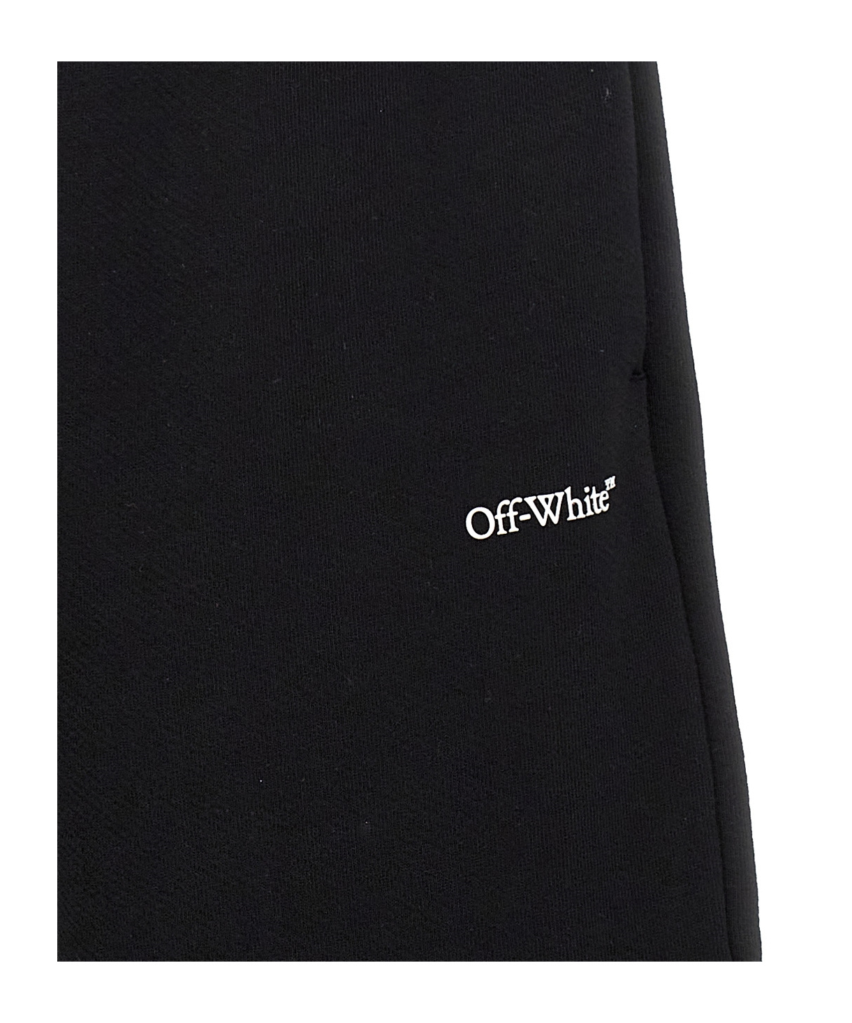 Off-white Off White "sporty Bermuda Shorts With Embroidered Arrow In Black