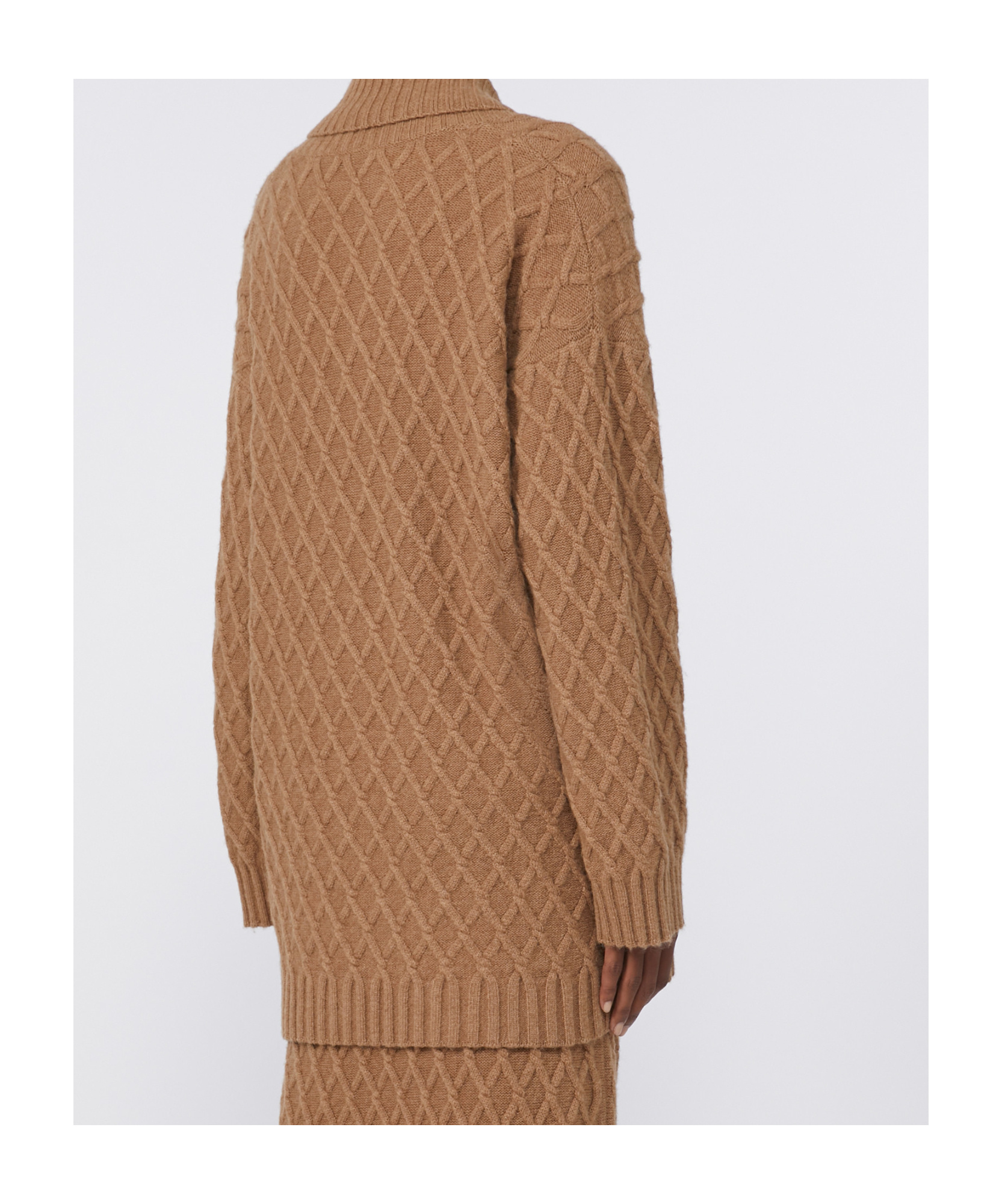 Max Mara Double-breasted Camel-yarn Cardigan In Brown