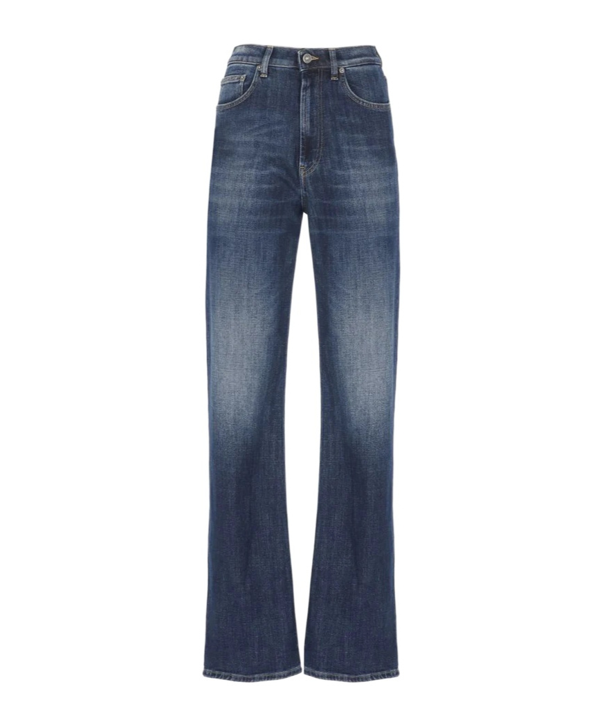 Dondup Logo-patch Jeans In Blue