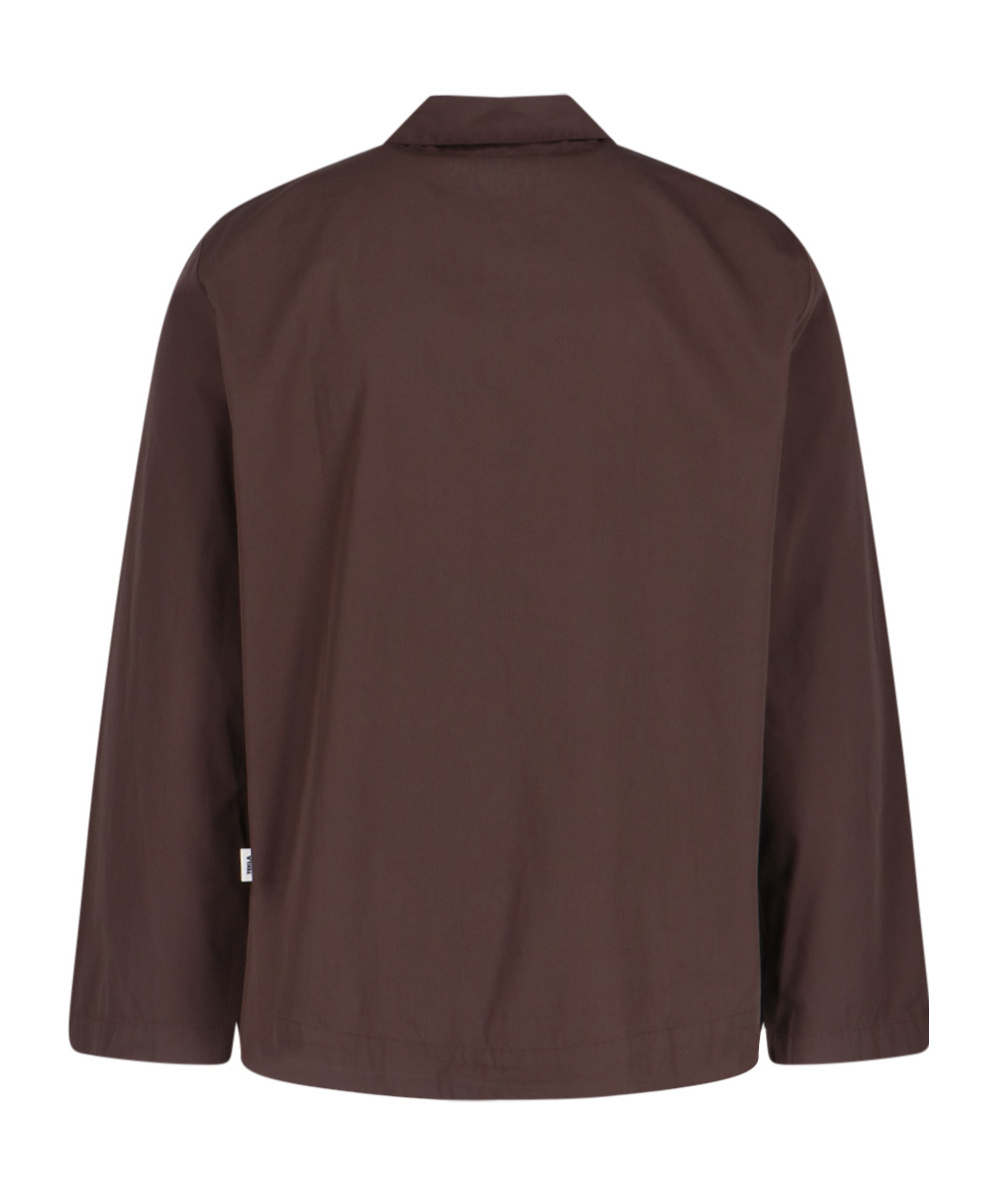Tekla Brown Pyjama Shirt In Brown