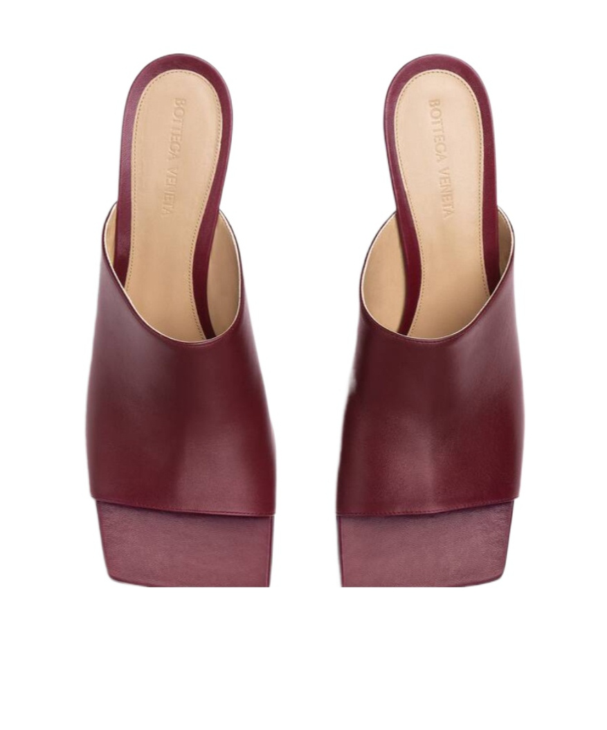 Bottega Veneta Square-headed High-heeled Sandals In Brown
