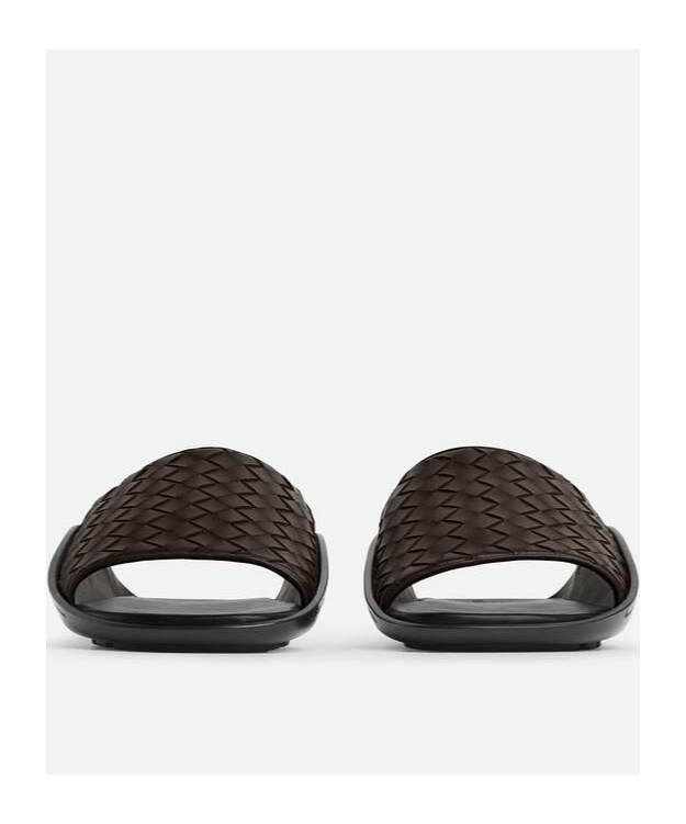 Bottega Veneta Nappa Opaque Weave Mule Sandal In Brown