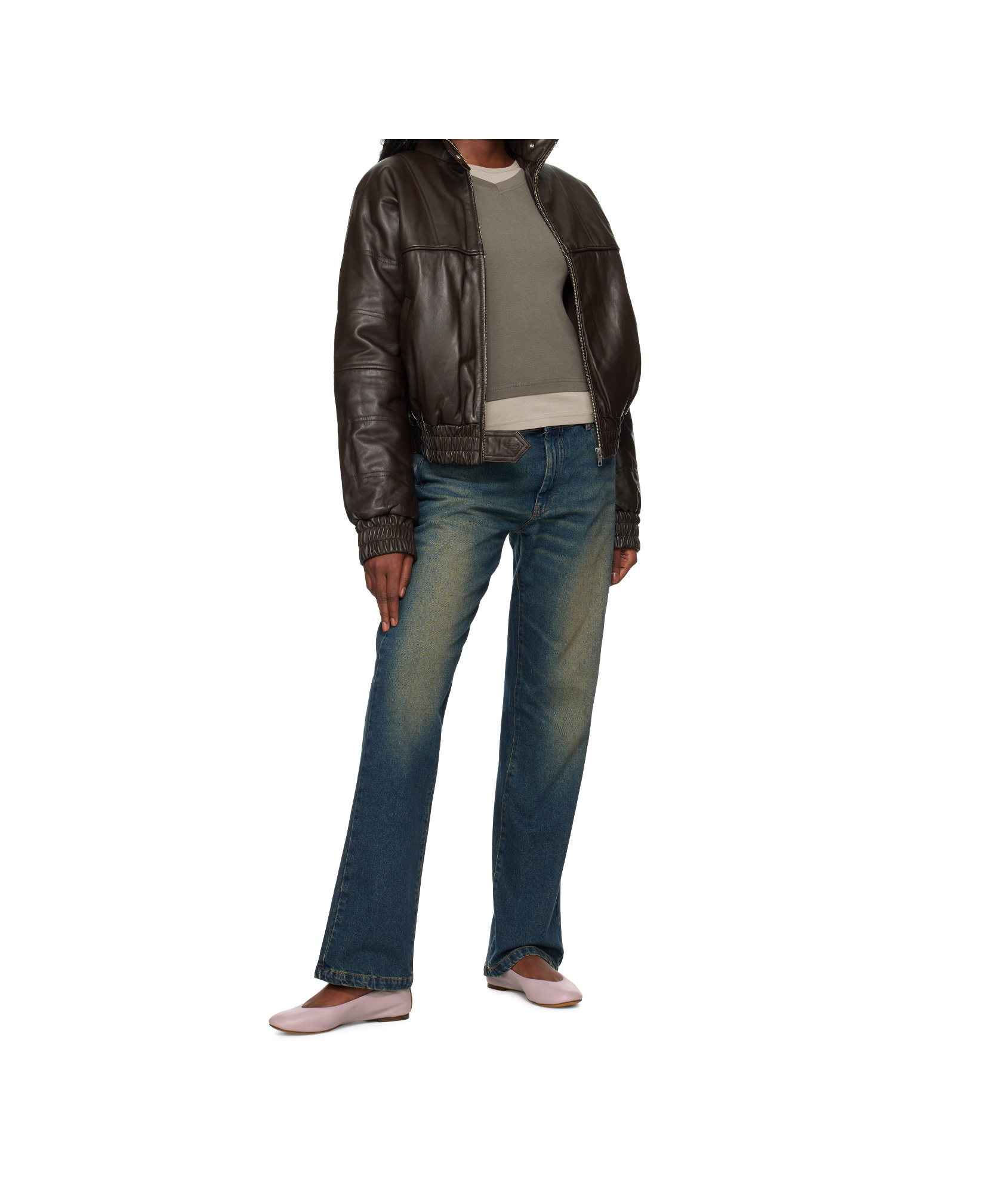 Gimaguas Brown Paula Leather Jacket In Brown