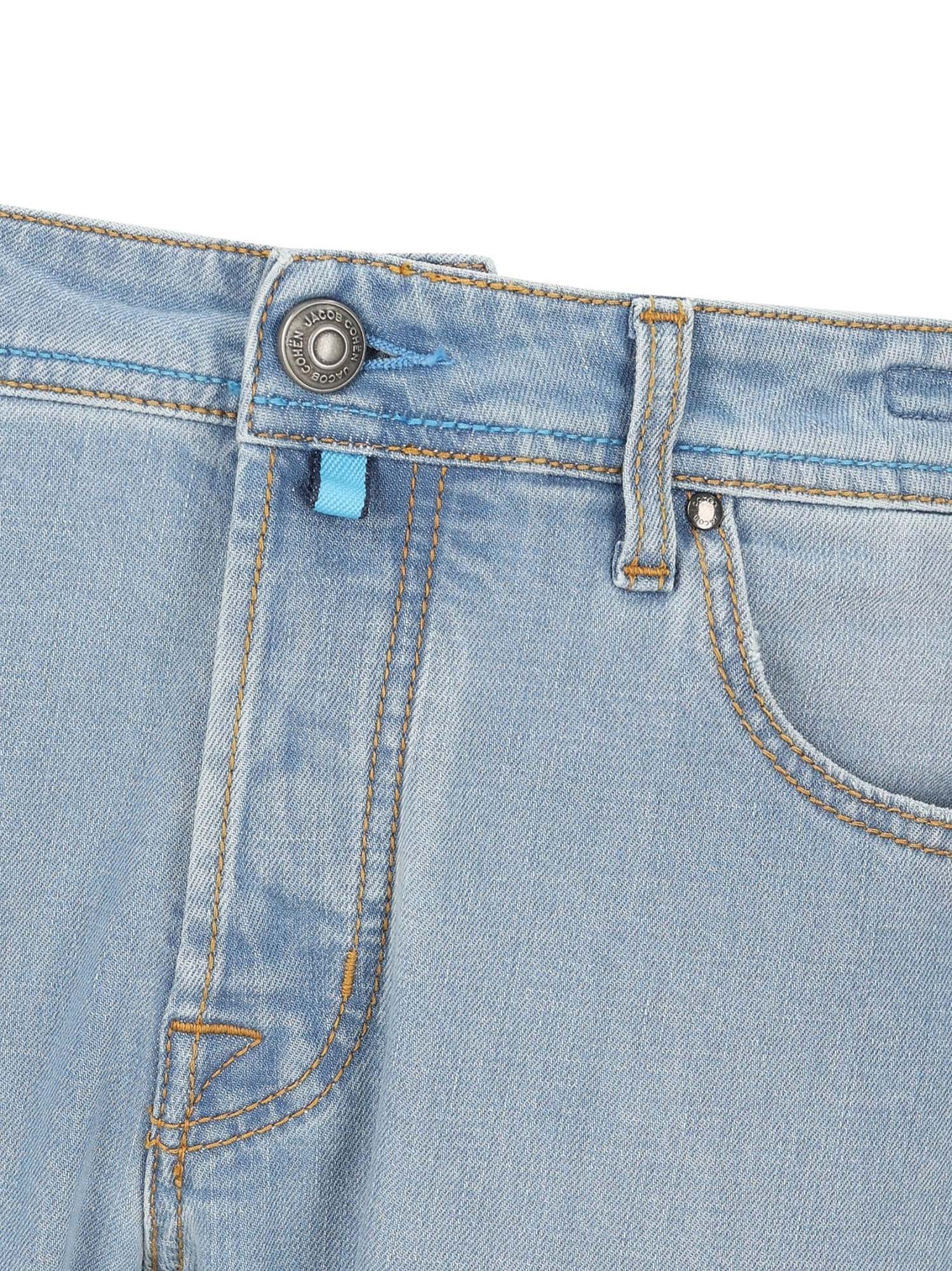 Jacob Cohen Straight Trousers With Five Pockets And Belt Loops In Blue