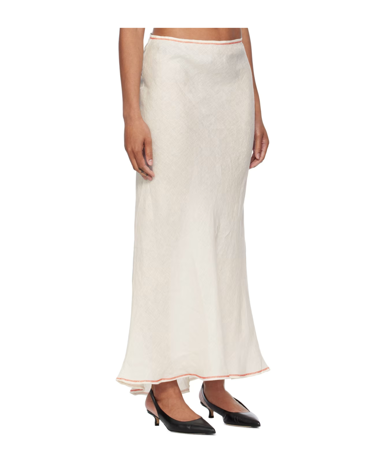 Baserange Off-white Dydine Maxi Skirt In White