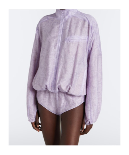 Christopher Esber Light Leak Jacquard Romper In Purple