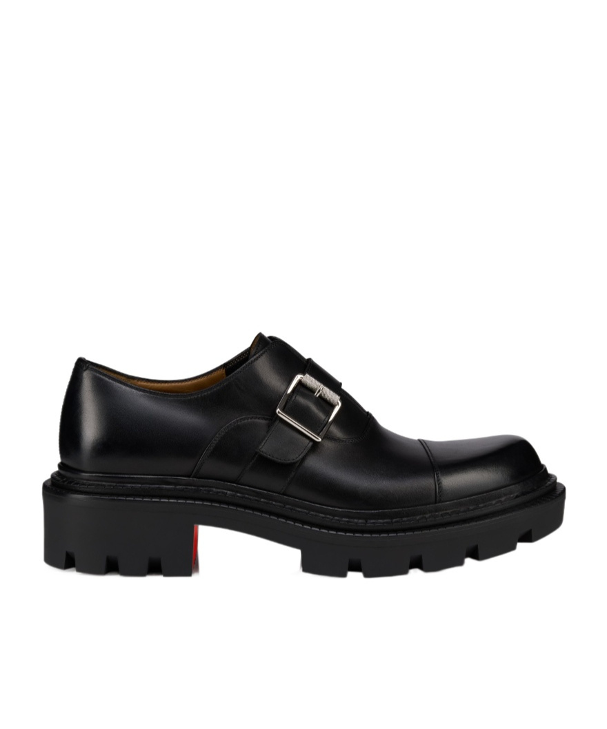 Christian Louboutin Round-toe Loafers In Black
