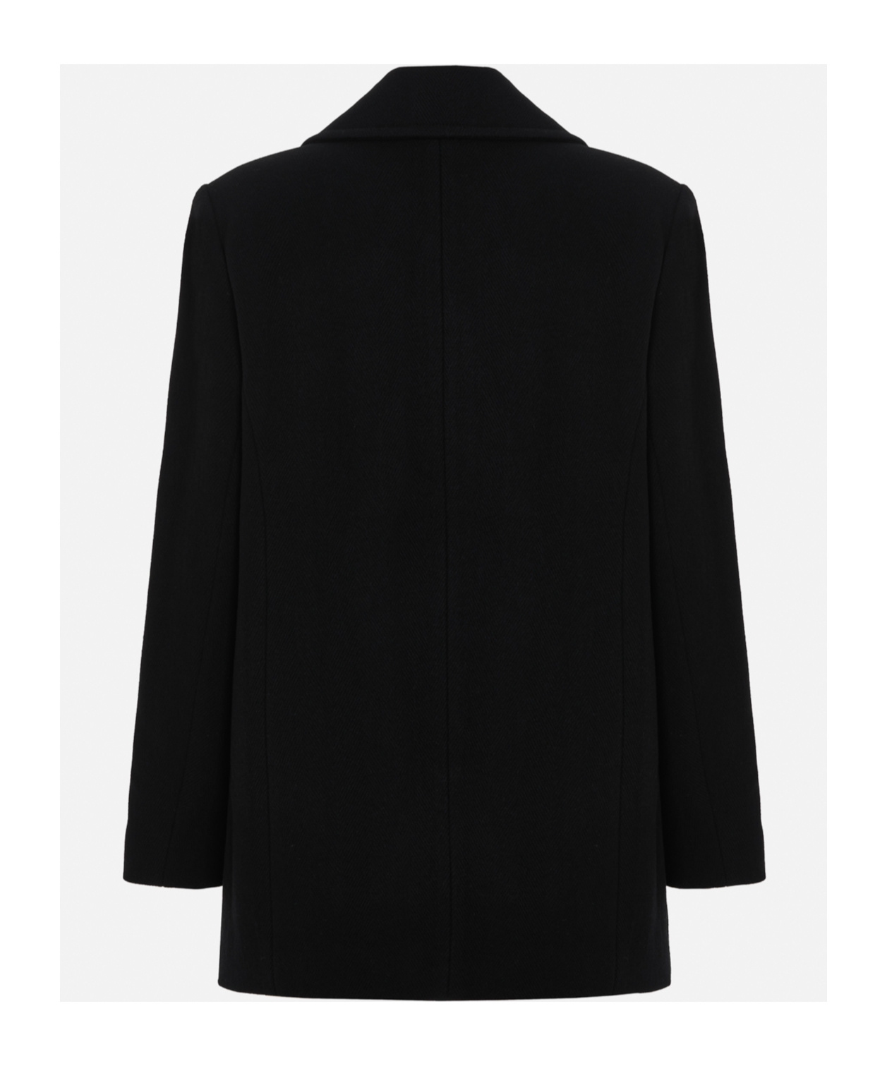 Shop Anine Bing Glenn Peacoat In Black