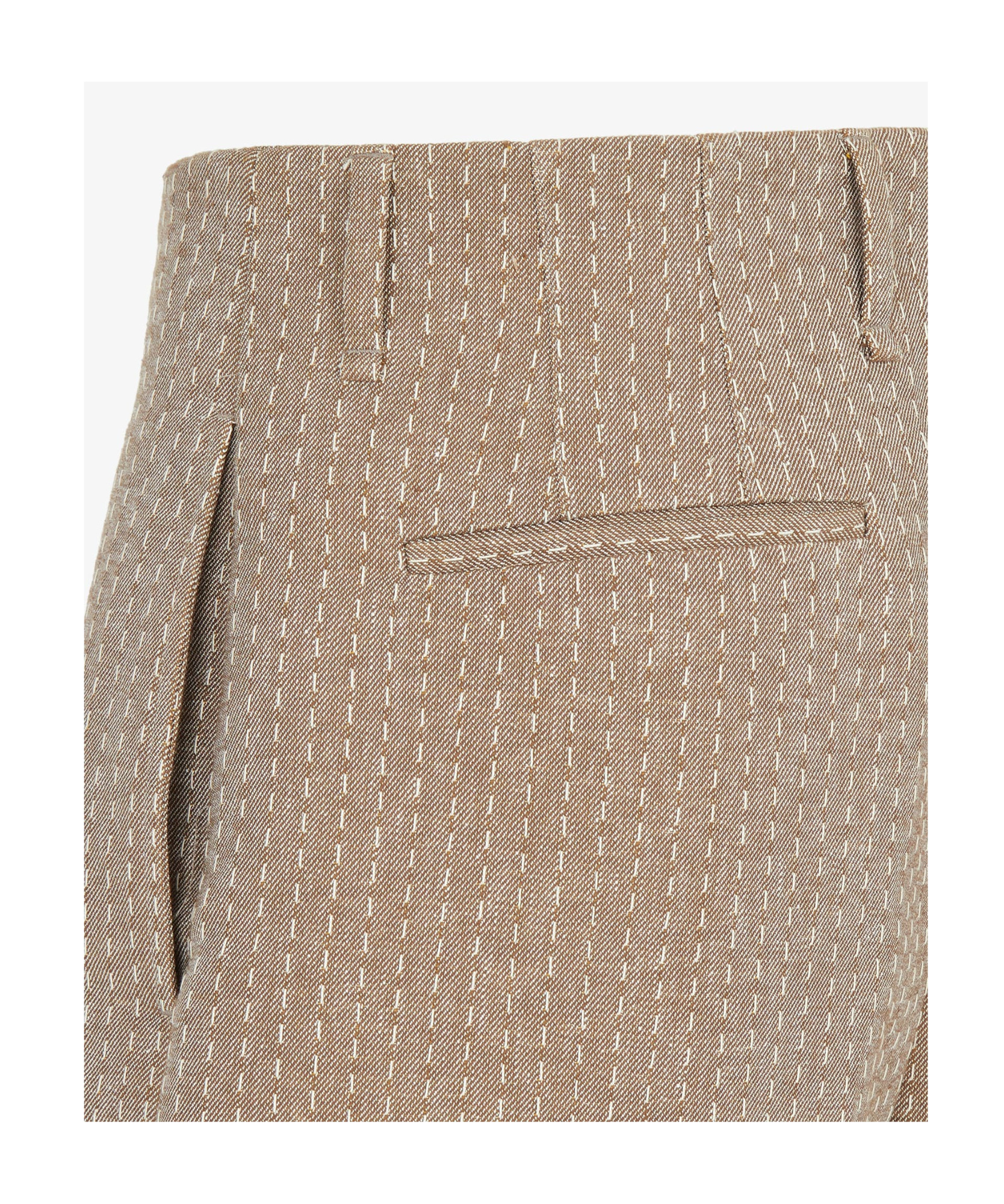 Fendi Stitching Jacquard Wool Bermuda Shorts In Nude