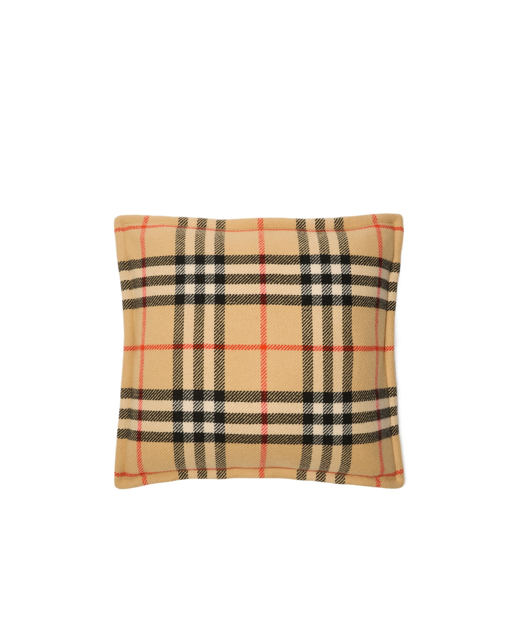 Burberry Checked Cushion In Nude