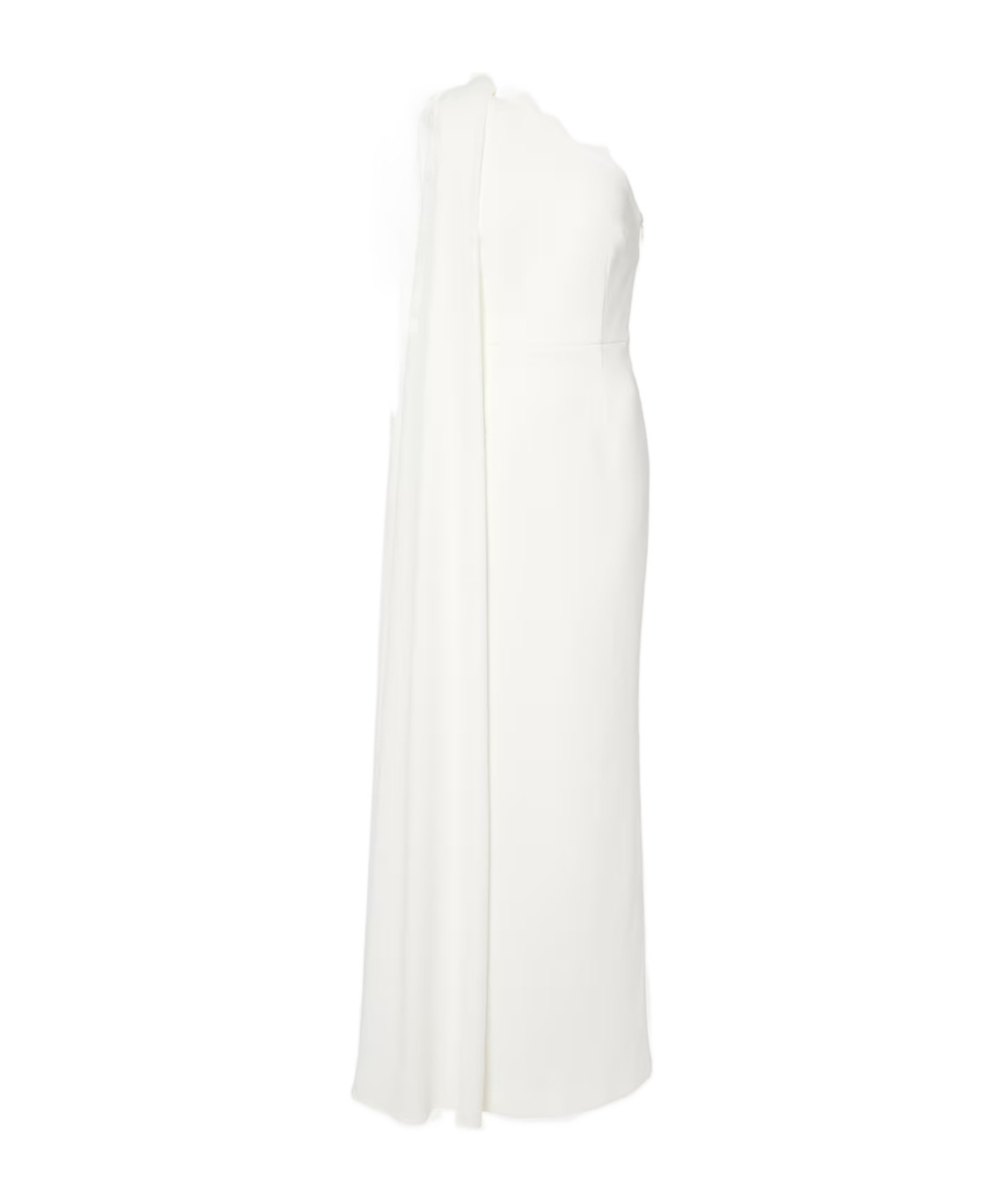 Rebecca Vallance Athena One-shoulder Crêpe Gown In White