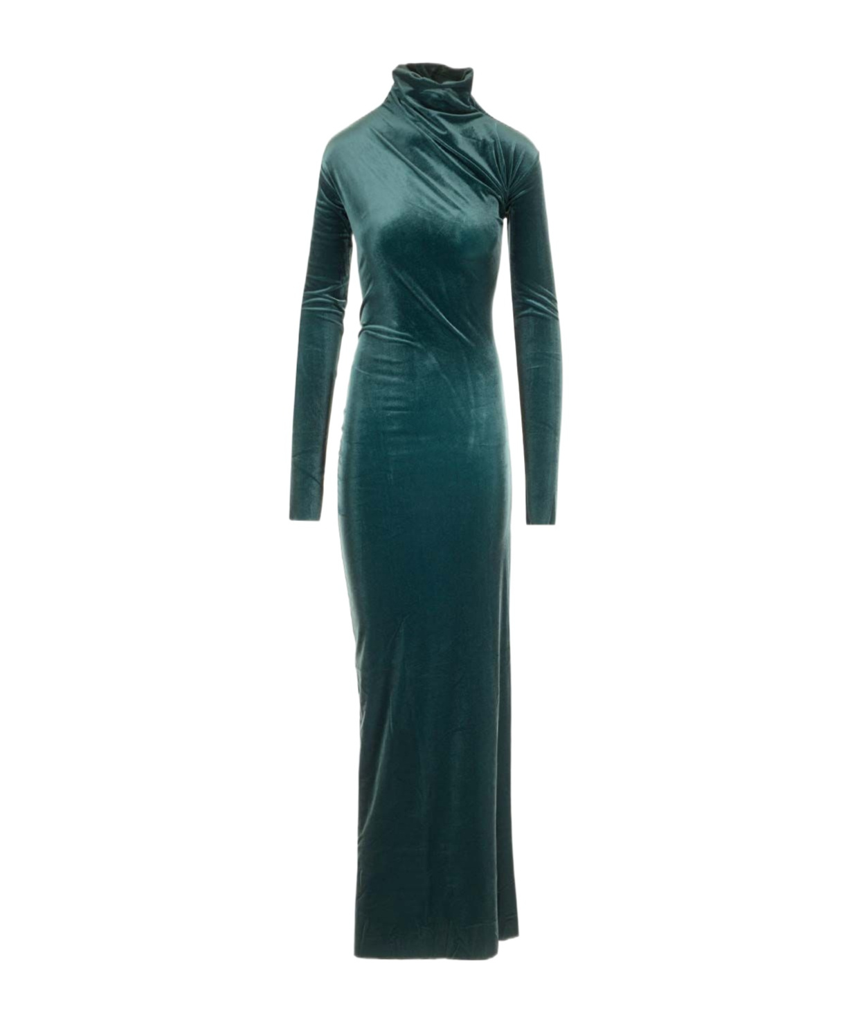 Amazuìn Chelsea Velvet Dress In Green