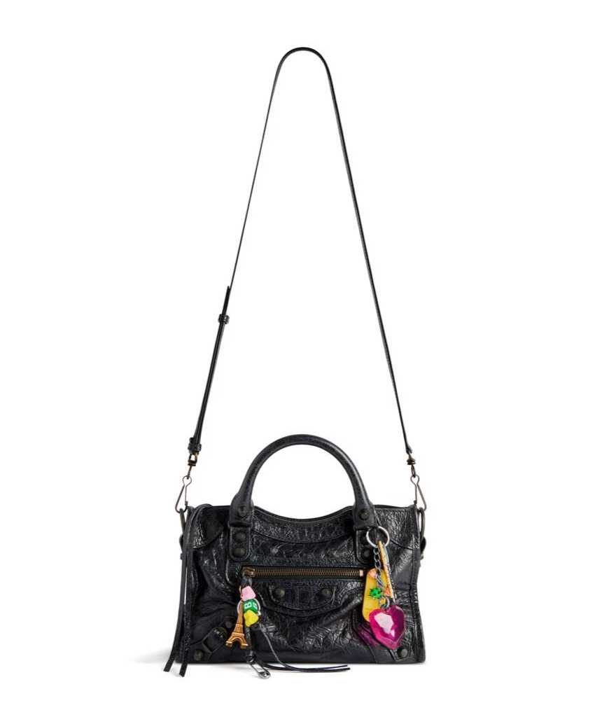 Balenciaga Women's Le City Mini Bag With Charms In Black In Black