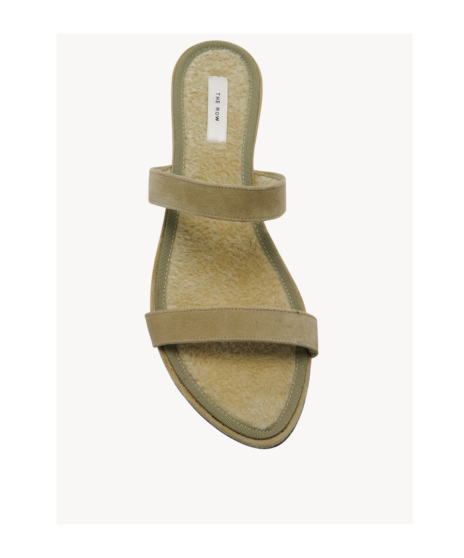 The Row Green Awar Strap Heeled Sandals In Gray-green