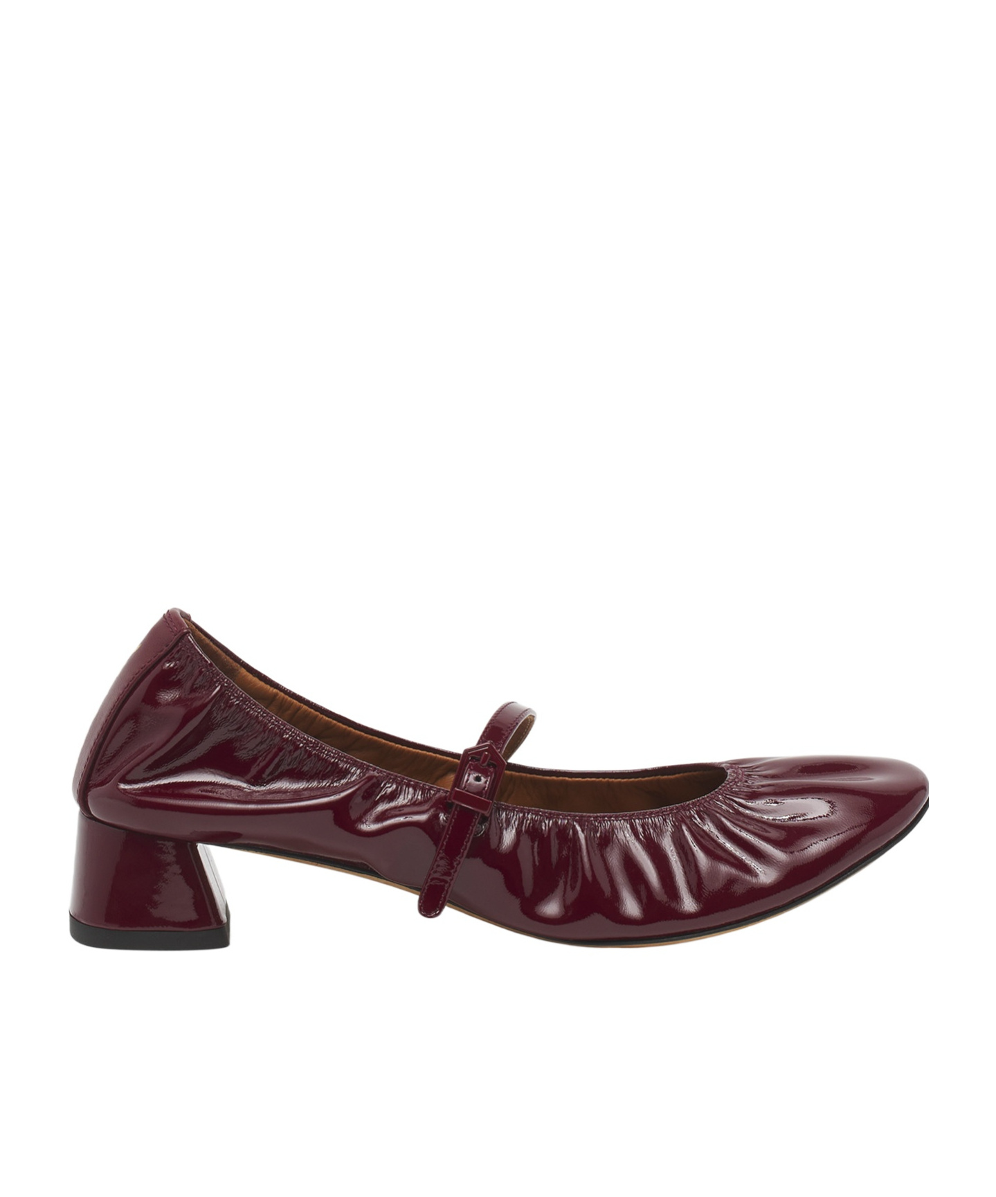 Lanvin Mary Jane À Talons En Cuir Brillant Pour Femme In Red
