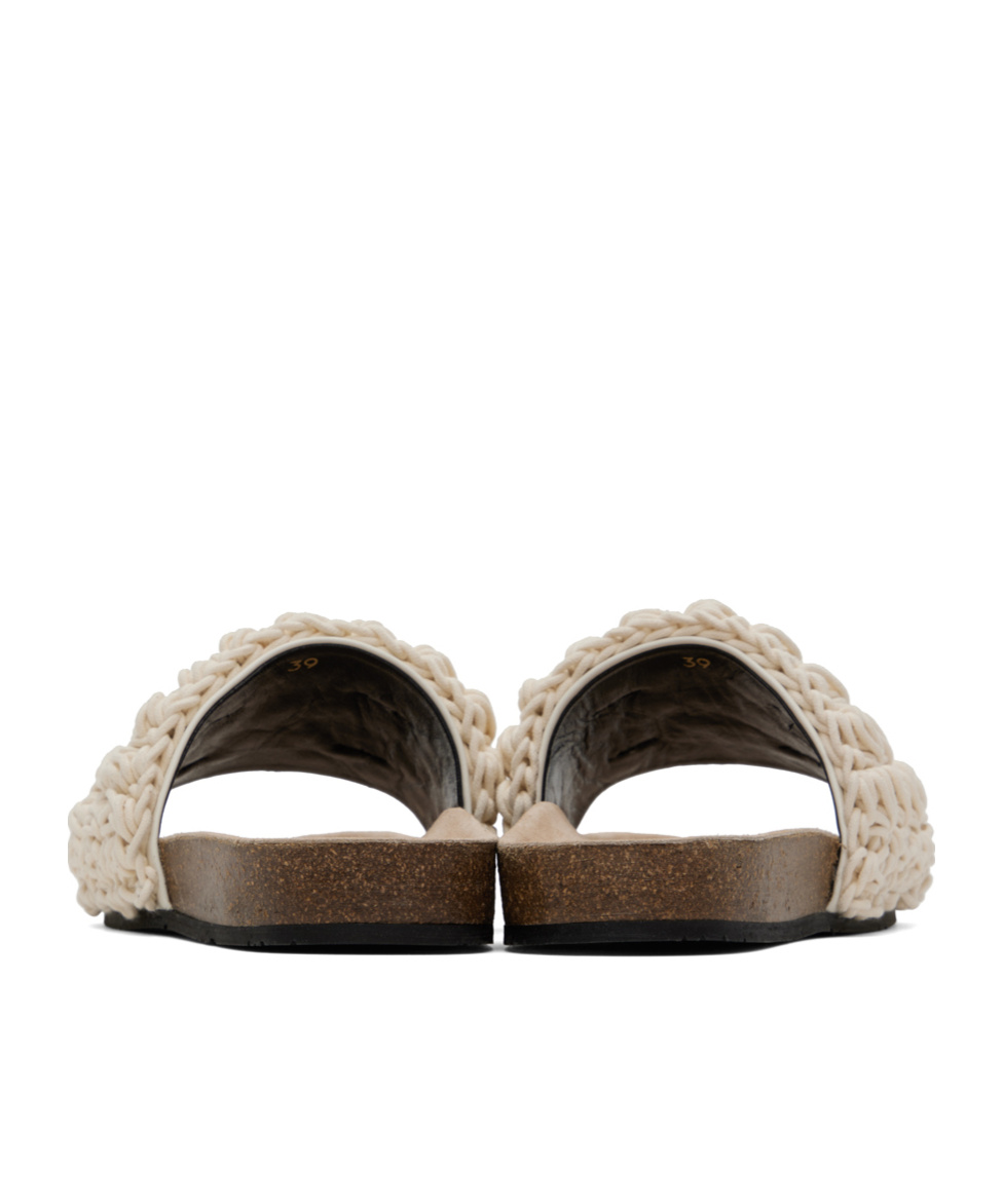 Shop Jw Anderson Popcorn Slippers In Nude