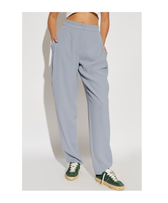 EMPORIO ARMANI SEMI-SHEER TAPERED TROUSERS