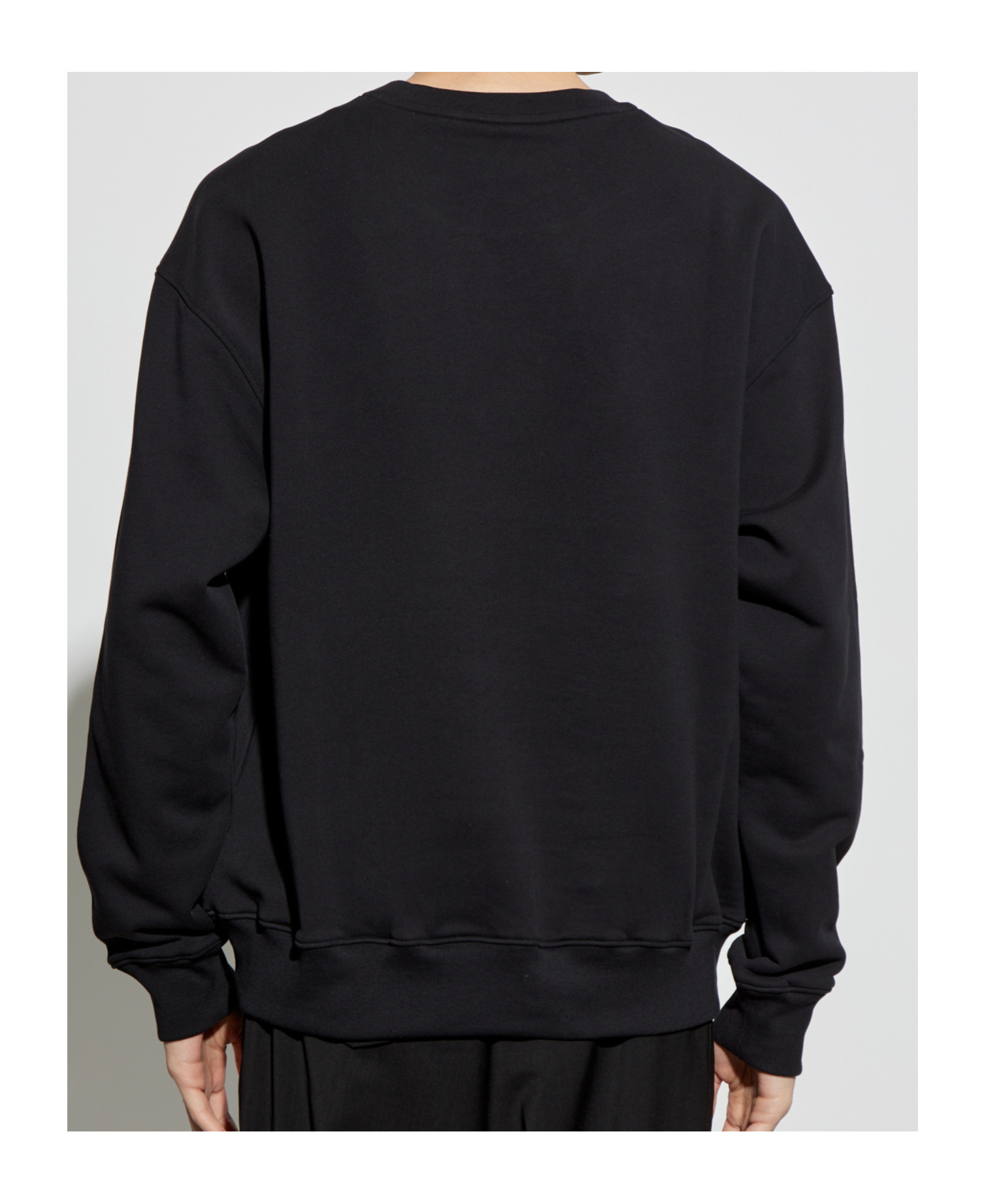 Moschino Sweatshirt With Laurel Crown Logo Embroidery In Black