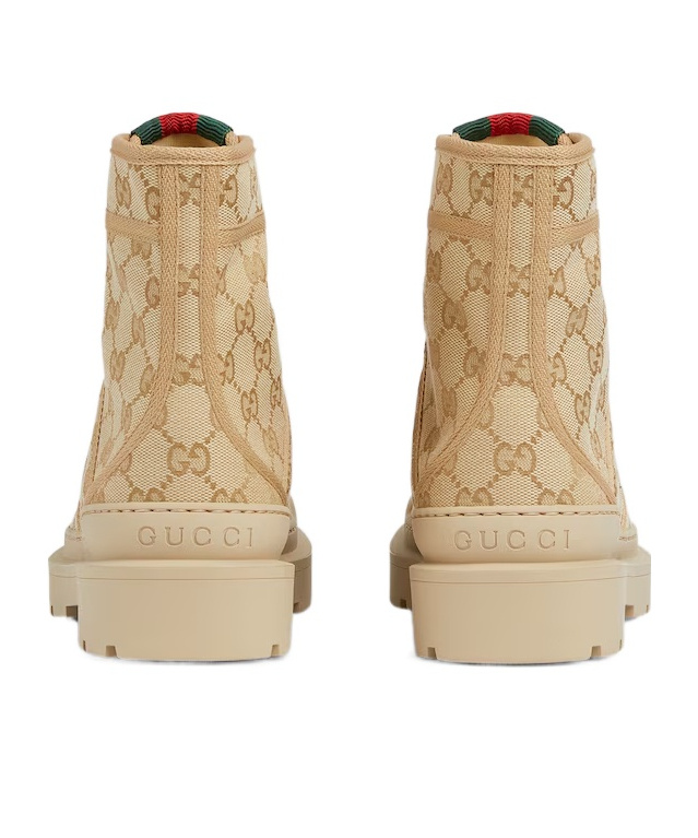 Gucci Women's Boot With Web In Neutral