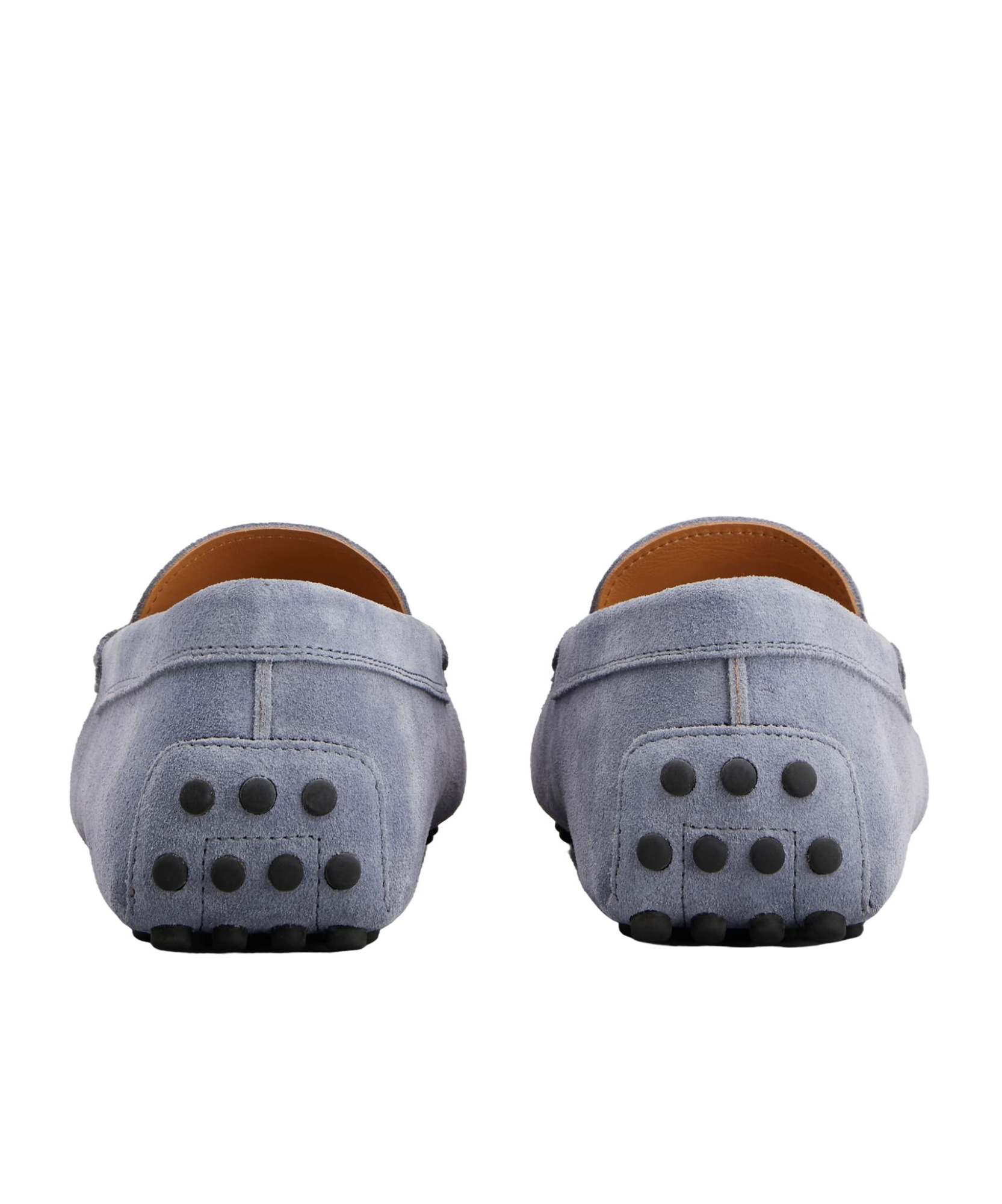 Tod's Rubber Moccasin In Suede Leather In Gray
