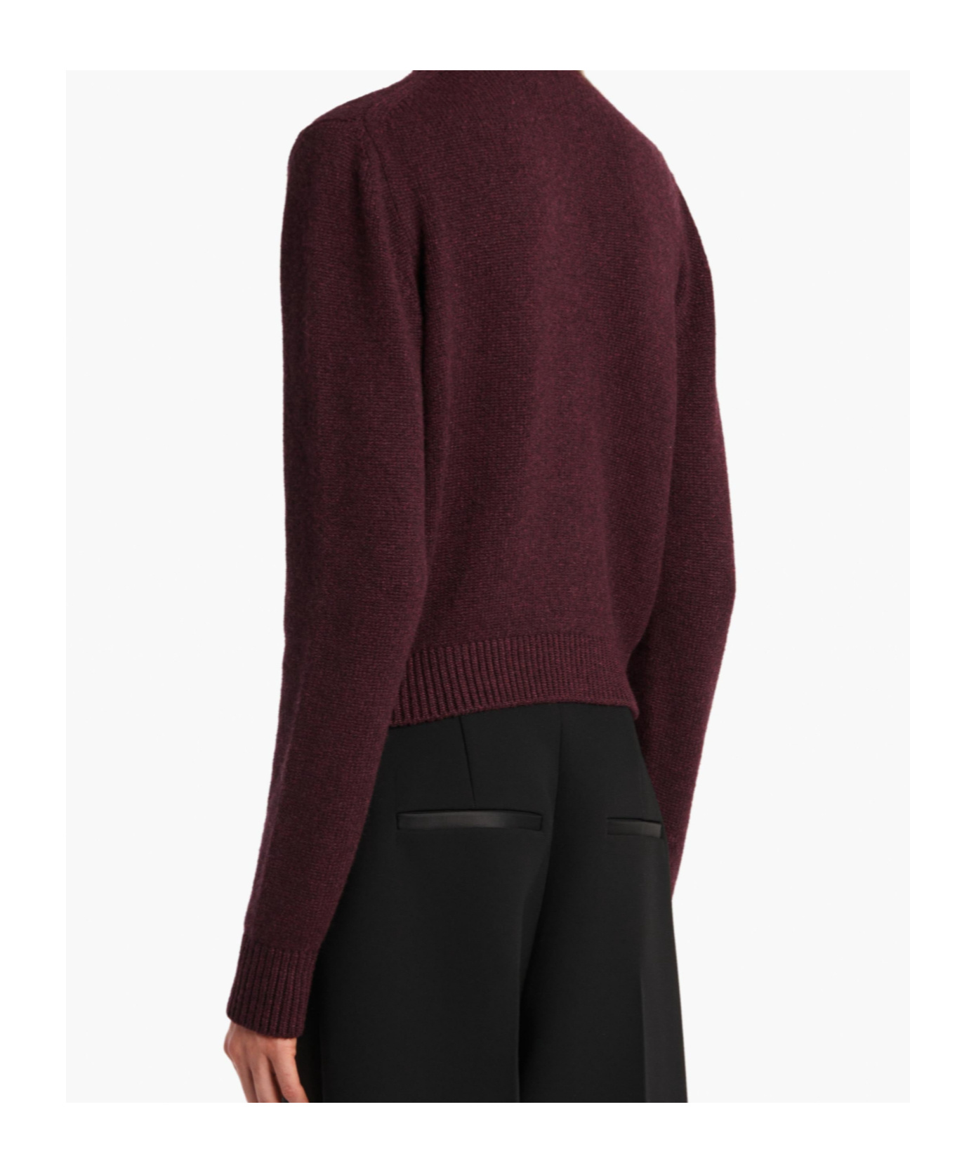 Khaite Plum Cashmere Knit Everheart Cardigan In Purple