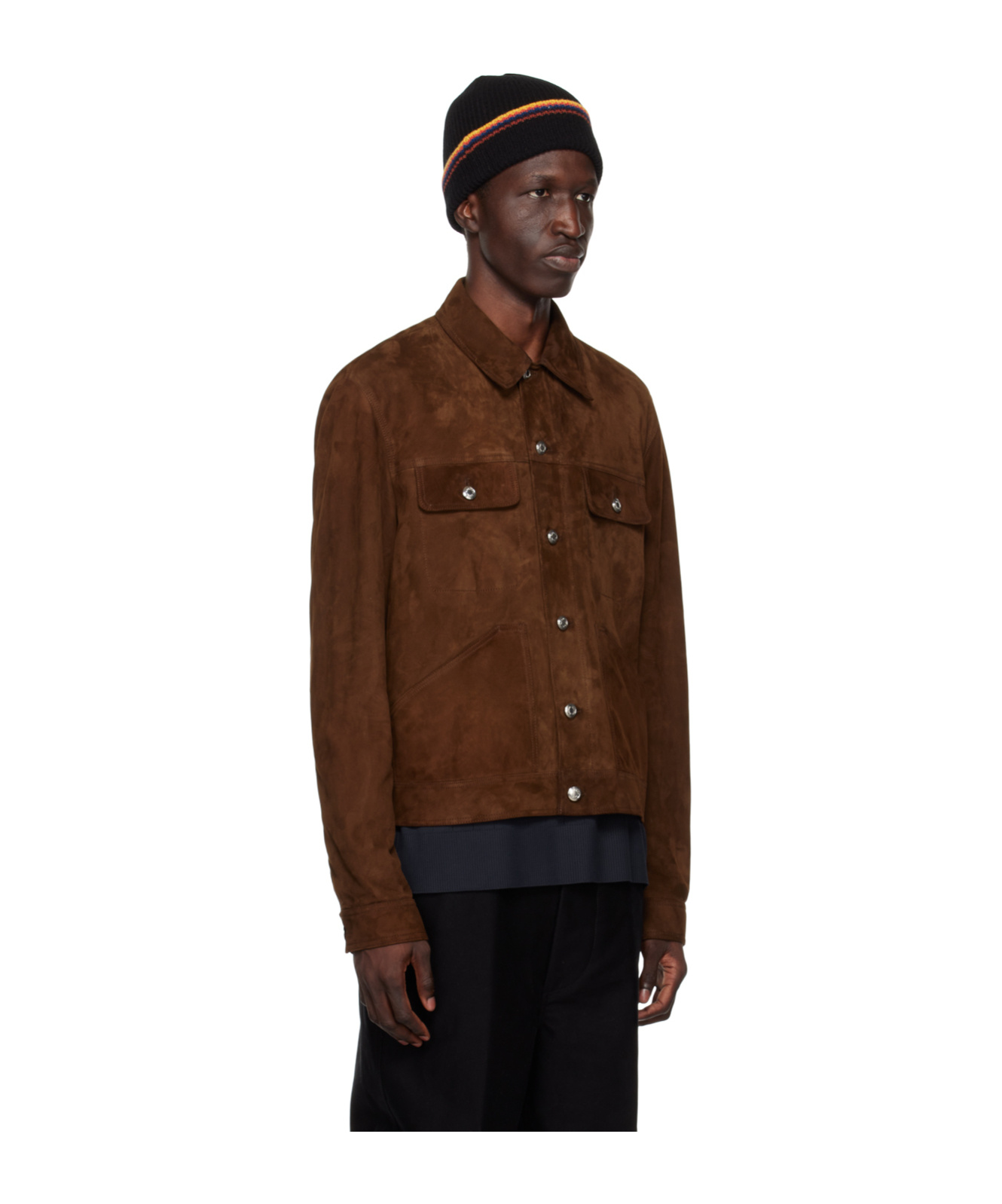 PAUL SMITH LONG-SLEEVED SUEDE JACKET