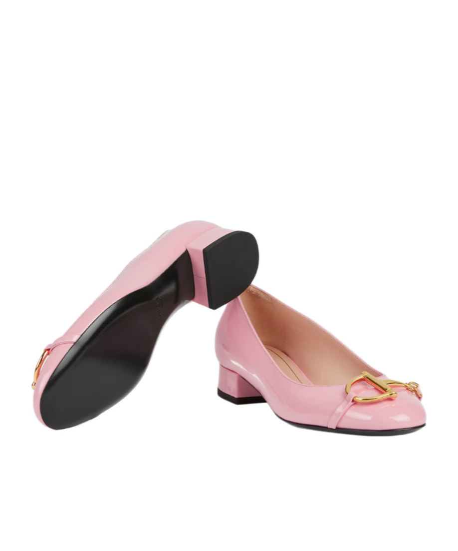 Gucci Women's Ballet Flat With Half Horsebit In Pink
