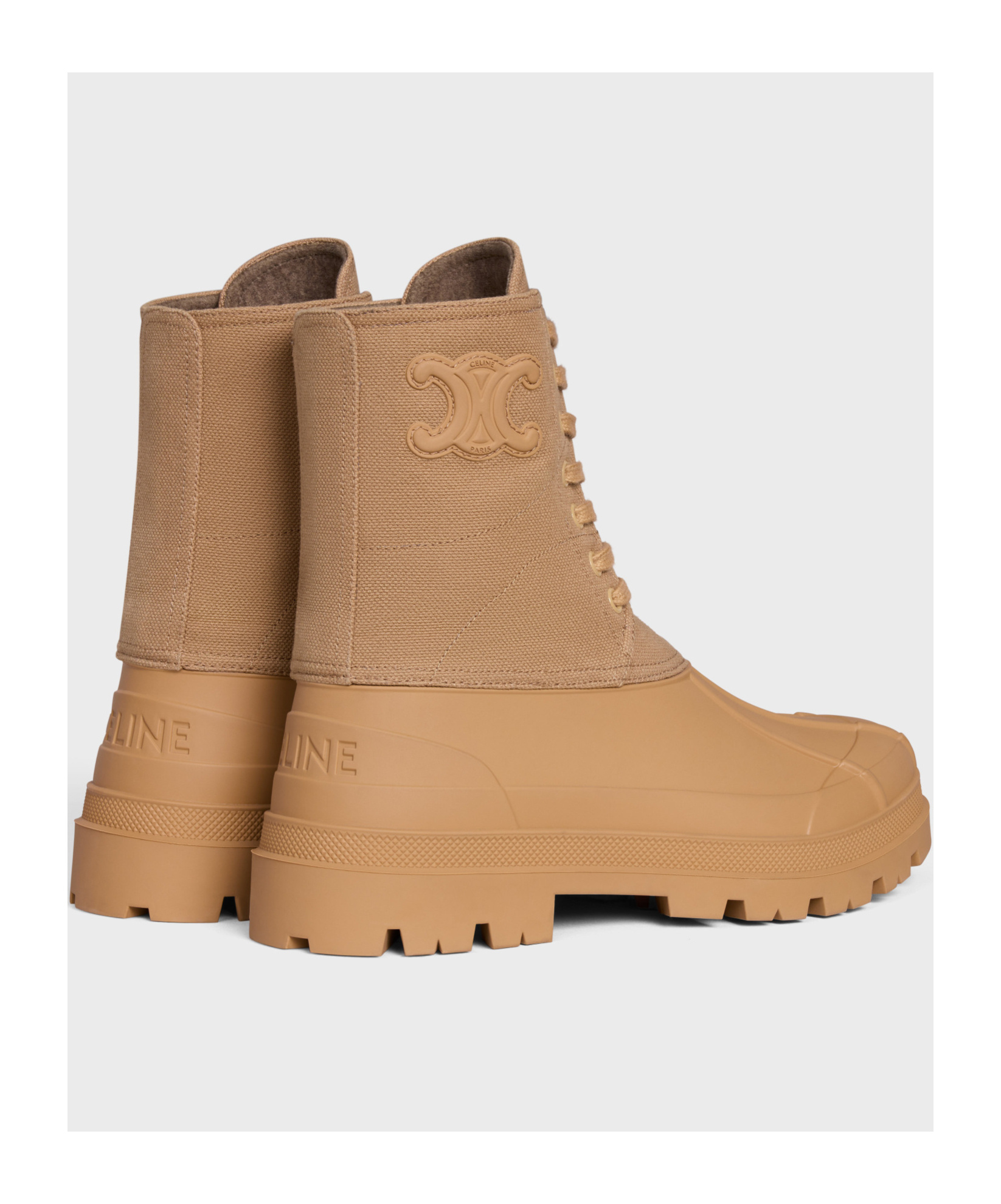 Celine Riley Lacing Boots In Nude