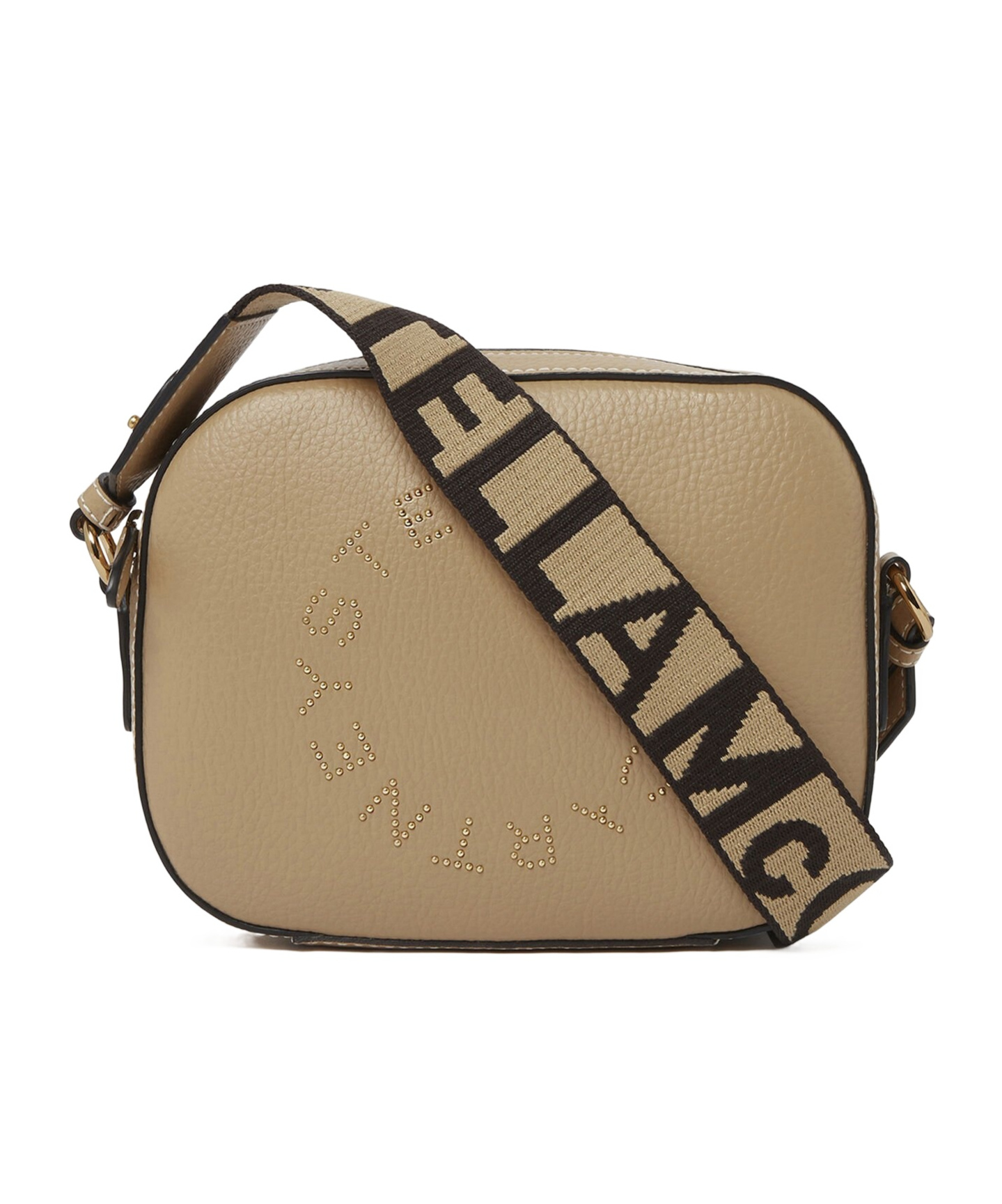 Stella Mccartney Logo Camera Cross-body Bag In Nude