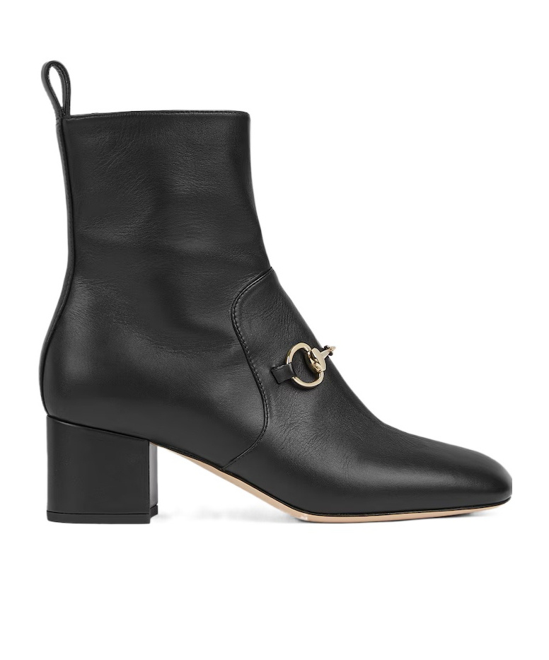 Gucci Women's Ankle Boot With Horsebit In Black
