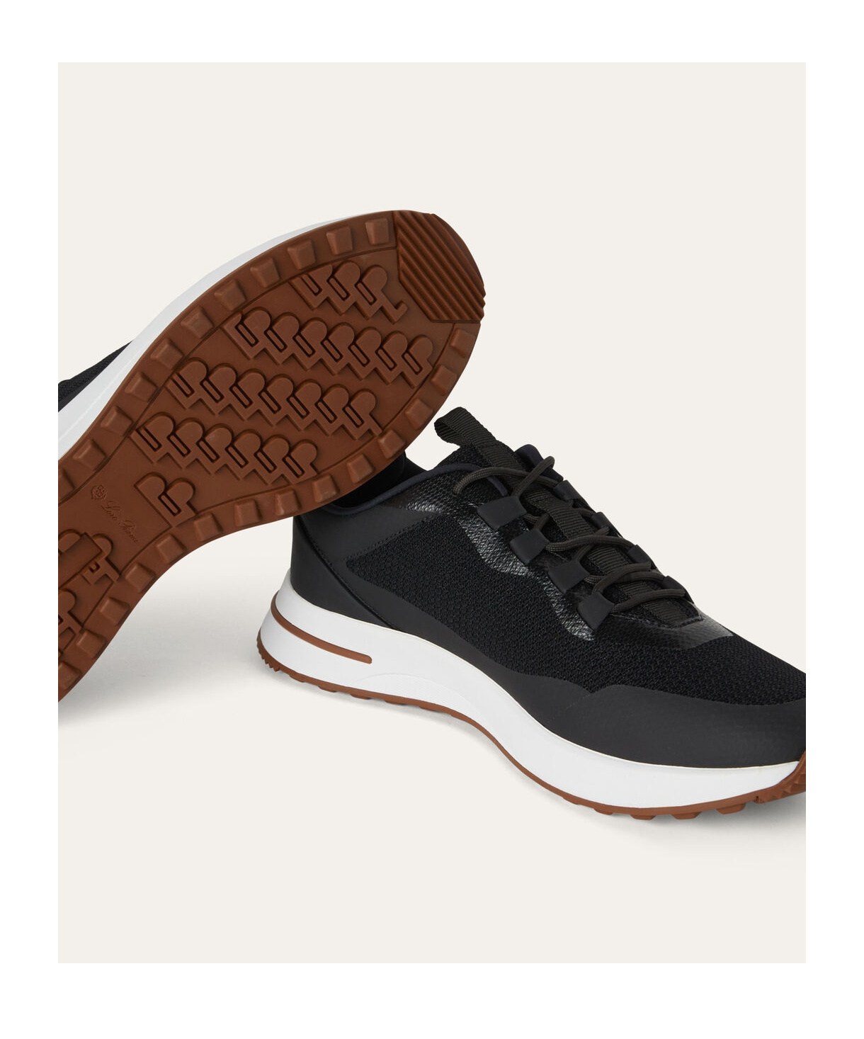 Loro Piana Men's Weekend Walk Performance Mesh Sneakers In Black