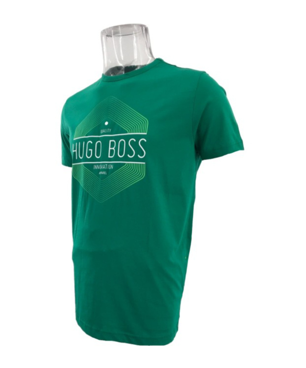 Hugo Boss Item O-neck Short-sleeved T-shirt In Green