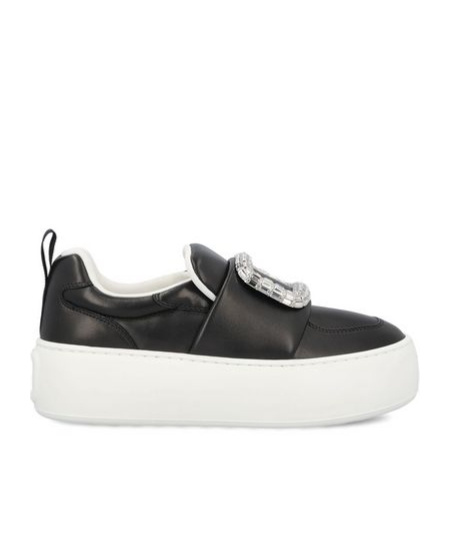 Roger Vivier Viv' Up Sneakers In Leather In White