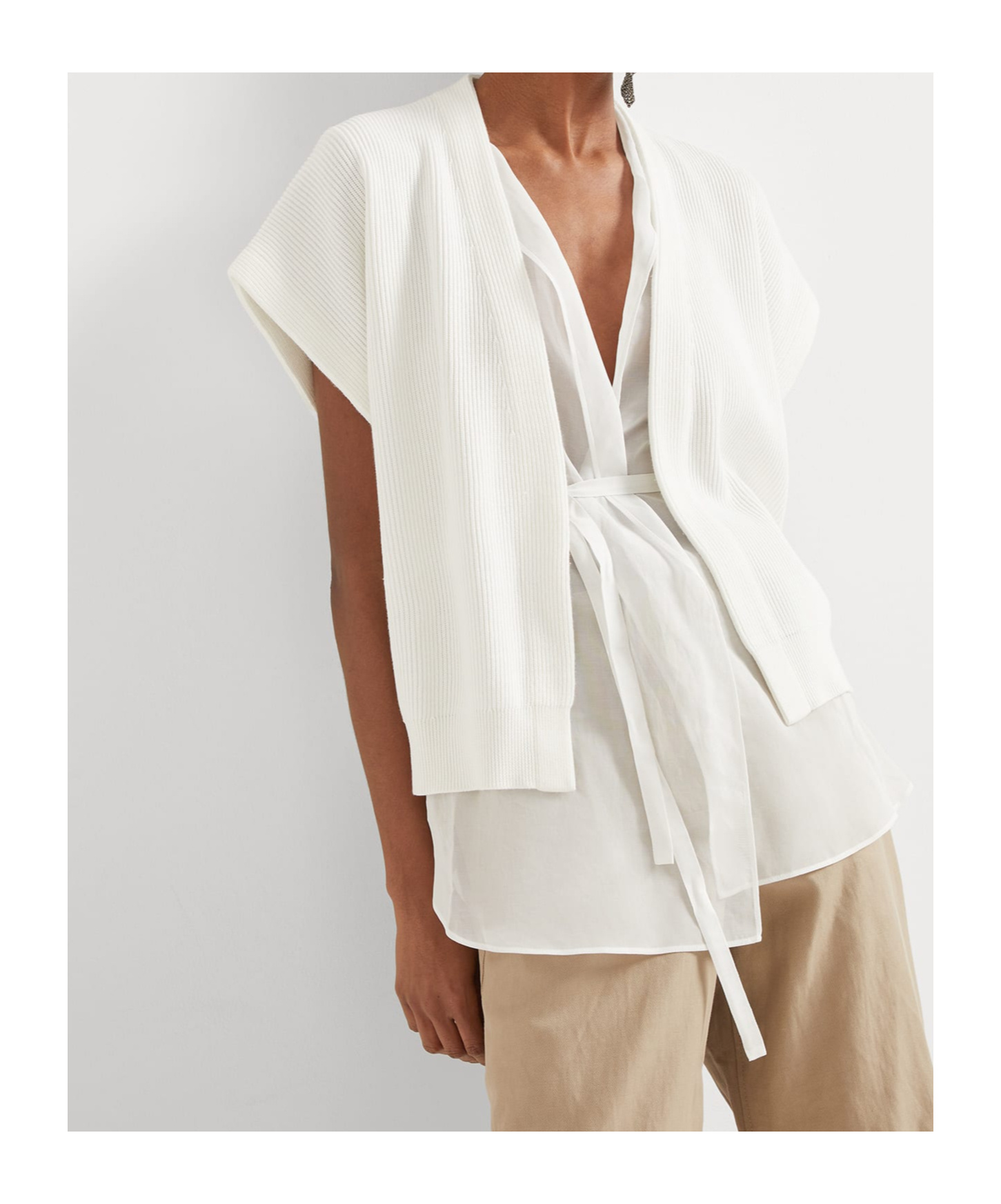 Brunello Cucinelli Stacking Cardigan Kit In White