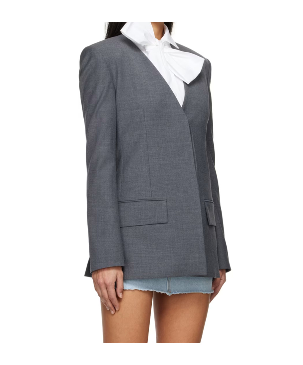 Kimhēkim Gray Button Blazer In Gray