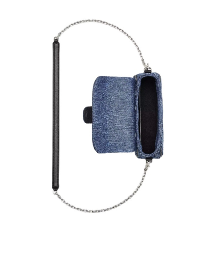 Marc Jacobs The Puffy Daisy Denim Clover Shoulder Bag In Blue