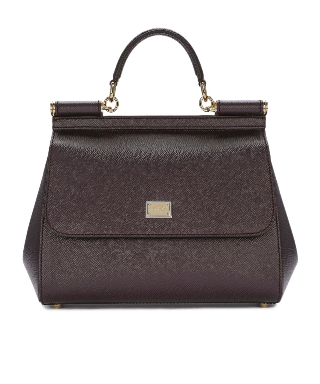 Dolce & Gabbana Women Sicily Large Leather Handbag In Brown