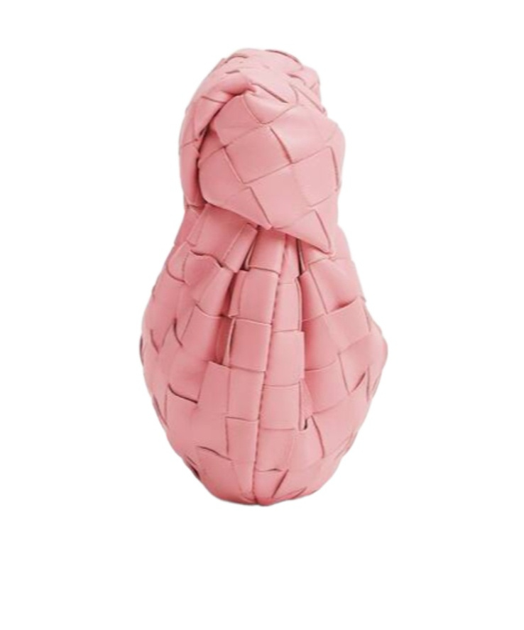 Bottega Veneta Micro Candy Jodie Woven Zipper Handbag In Pink