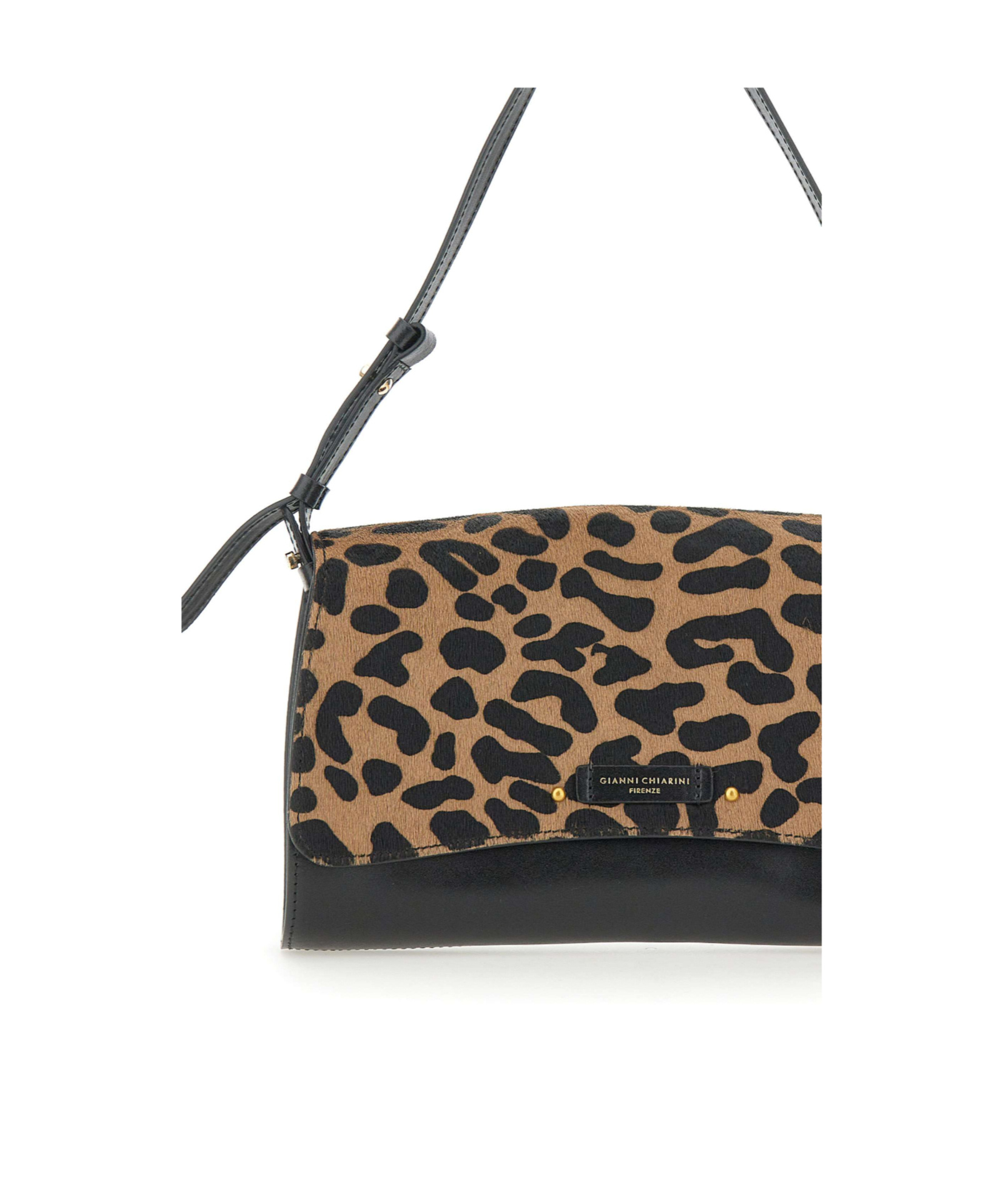 Gianni Chiarini Gianni Chairini Keira Animal-printed Shoulder Bag In Black