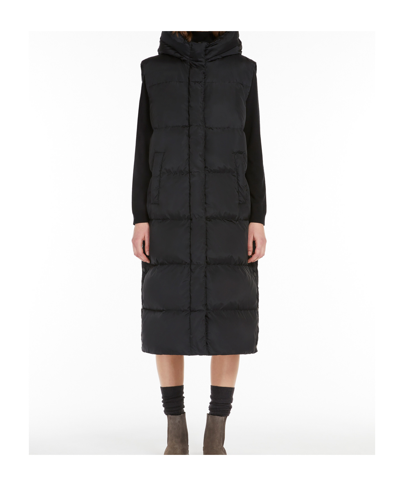 Weekend Max Mara Taffeta Vest In Black