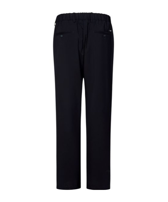 Herno Tailored Trousers With Drawstring Waist And Logo Plaque In Black