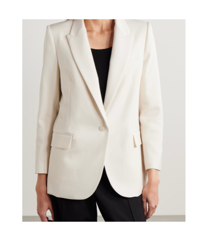 Nili Lotan Long-sleeved Suit Jacket In White